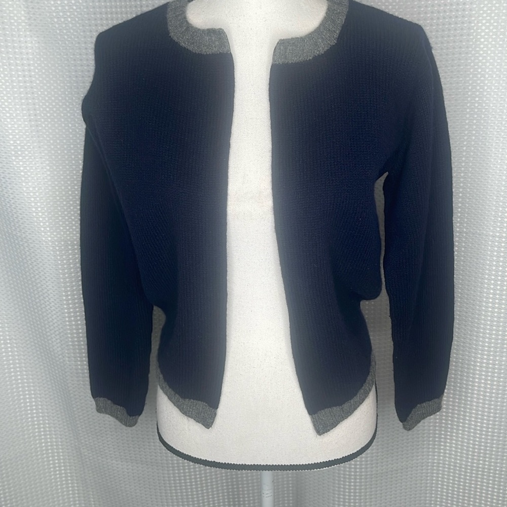 Laurence J Smith Vintage Pure Lambswool Cardigan Sweater Scotland Sz XS